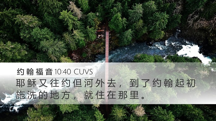 约 翰 福 音 10:40 CUVS Bible Verse Image