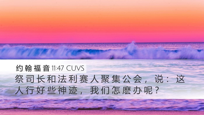 约 翰 福 音 11:47 CUVS Bible Verse Image