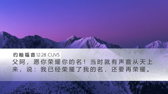 约 翰 福 音 12:28 CUVS Bible Verse Image
