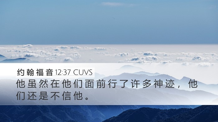 约 翰 福 音 12:37 CUVS Bible Verse Image