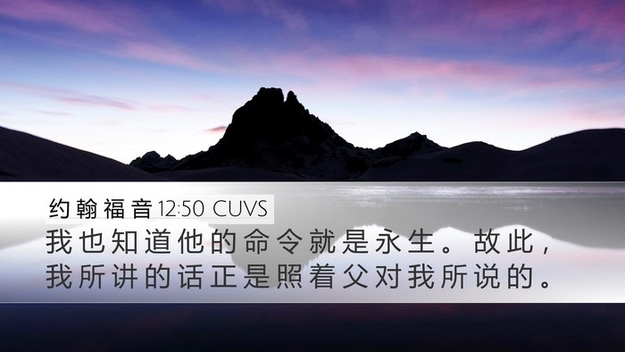 约 翰 福 音 12:50 CUVS Bible Verse Image