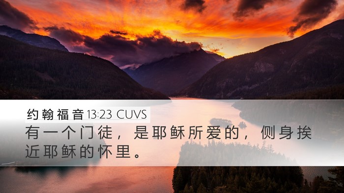 约 翰 福 音 13:23 CUVS Bible Verse Image