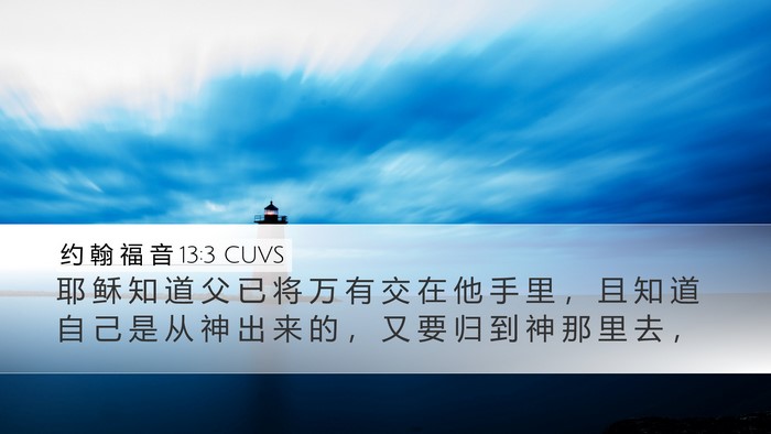 约 翰 福 音 13:3 CUVS Bible Verse Image