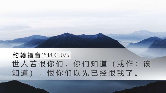 约 翰 福 音 15:18 CUVS Bible Verse Image