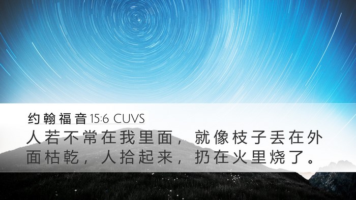 约 翰 福 音 15:6 CUVS Bible Verse Image