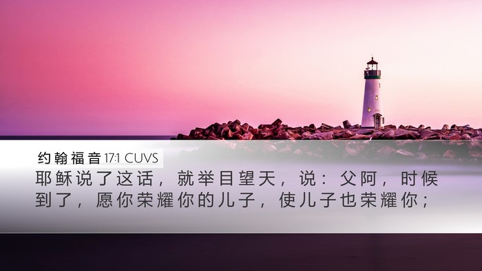 约 翰 福 音 17:1 CUVS Bible Verse Image