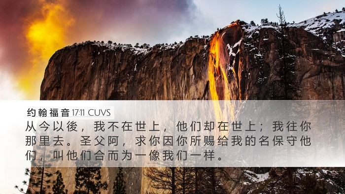 约 翰 福 音 17:11 CUVS Bible Verse Image
