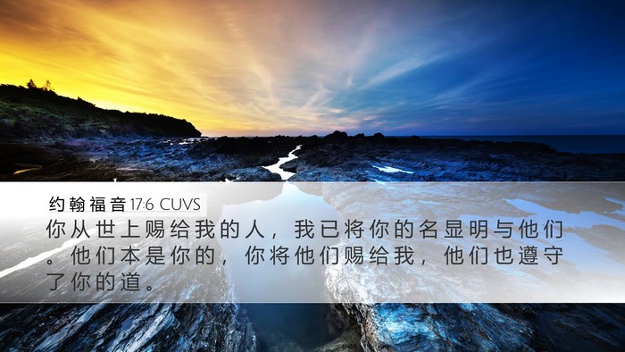 约 翰 福 音 17:6 CUVS Bible Verse Image