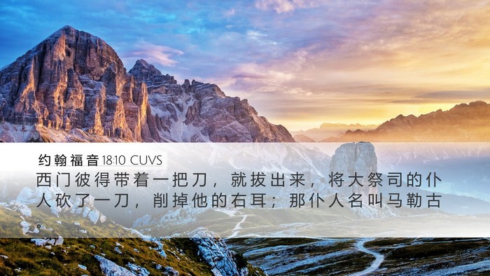 约 翰 福 音 18:10 CUVS Bible Verse Image