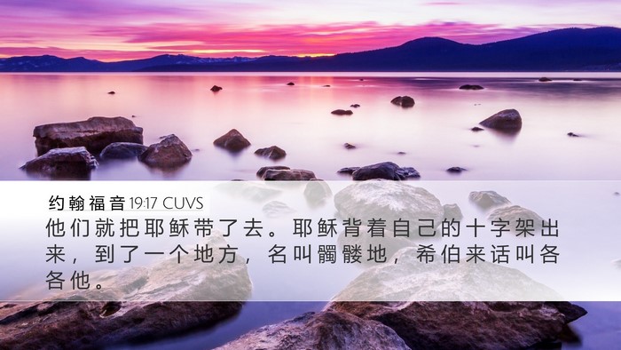 约 翰 福 音 19:17 CUVS Bible Verse Image