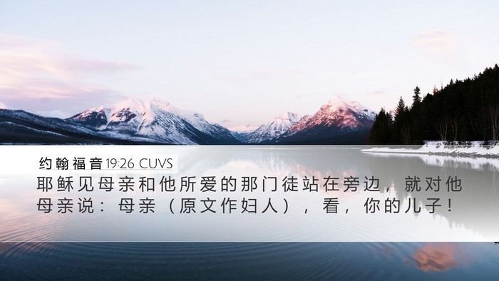 约 翰 福 音 19:26 CUVS Bible Verse Image