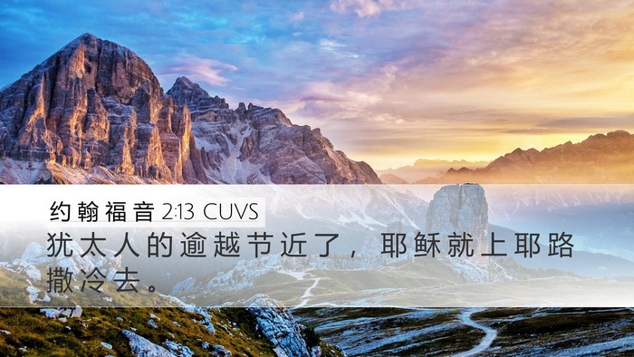约 翰 福 音 2:13 CUVS Bible Verse Image