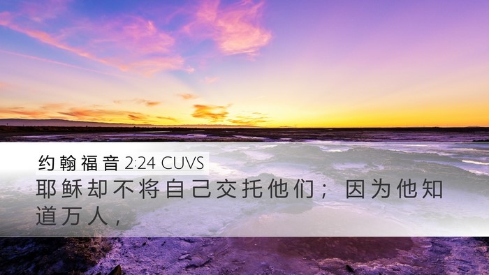 约 翰 福 音 2:24 CUVS Bible Verse Image
