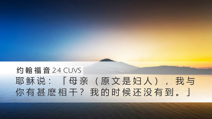 约 翰 福 音 2:4 CUVS Bible Verse Image