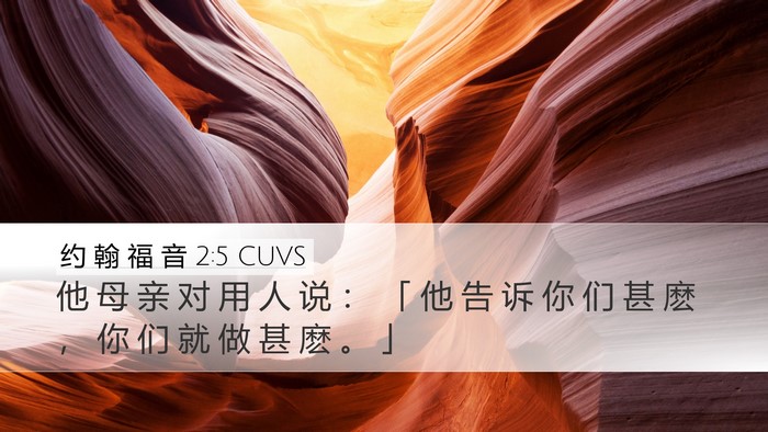 约 翰 福 音 2:5 CUVS Bible Verse Image