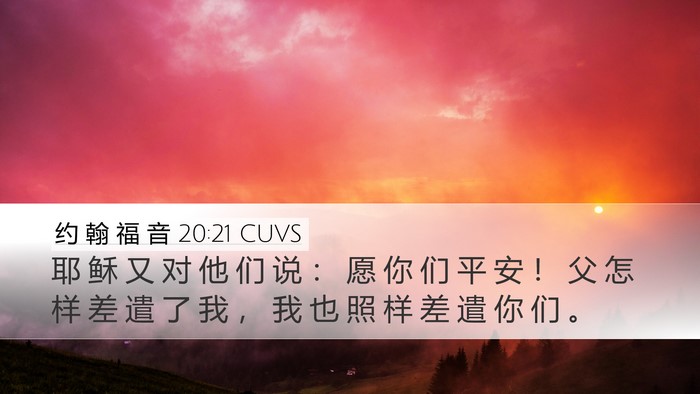 约 翰 福 音 20:21 CUVS Bible Verse Image