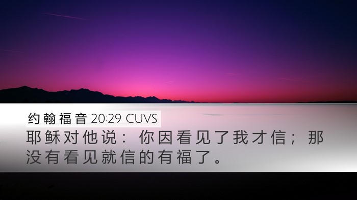 约 翰 福 音 20:29 CUVS Bible Verse Image