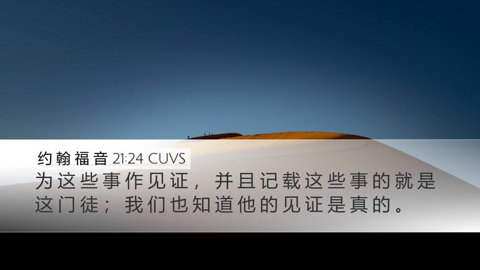 约 翰 福 音 21:24 CUVS Bible Verse Image