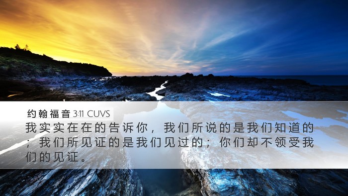 约 翰 福 音 3:11 CUVS Bible Verse Image