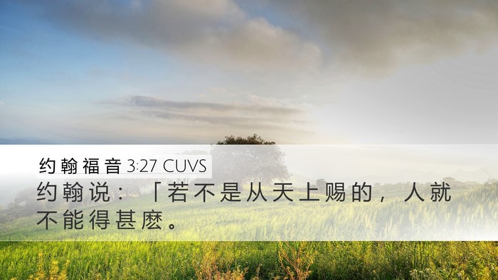 约 翰 福 音 3:27 CUVS Bible Verse Image