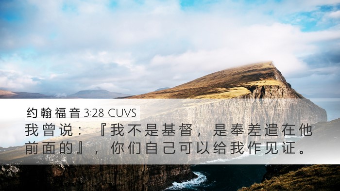 约 翰 福 音 3:28 CUVS Bible Verse Image