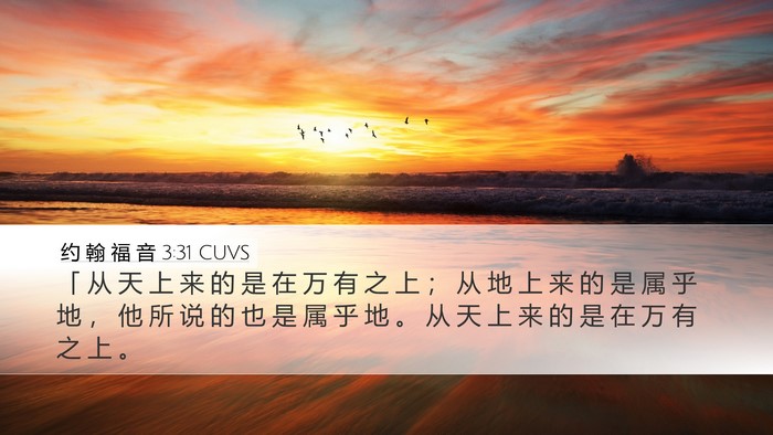 约 翰 福 音 3:31 CUVS Bible Verse Image