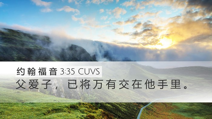 约 翰 福 音 3:35 CUVS Bible Verse Image