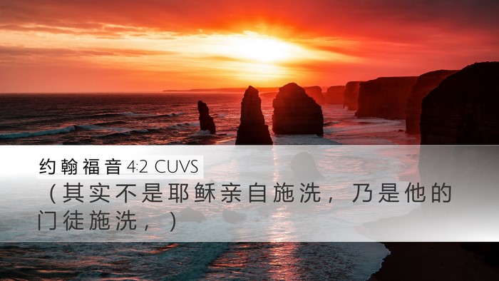 约 翰 福 音 4:2 CUVS Bible Verse Image