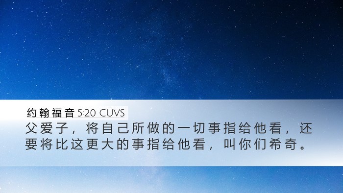 约 翰 福 音 5:20 CUVS Bible Verse Image