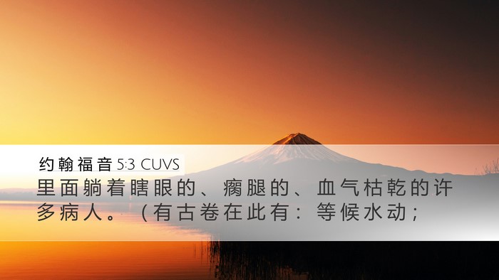 约 翰 福 音 5:3 CUVS Bible Verse Image