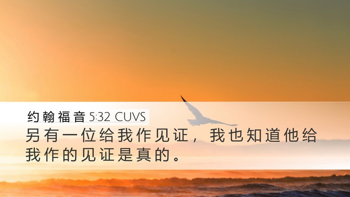 约 翰 福 音 5:32 CUVS Bible Verse Image