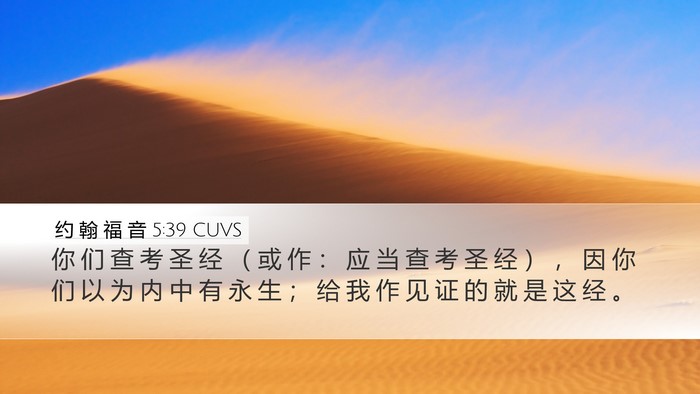 约 翰 福 音 5:39 CUVS Bible Verse Image