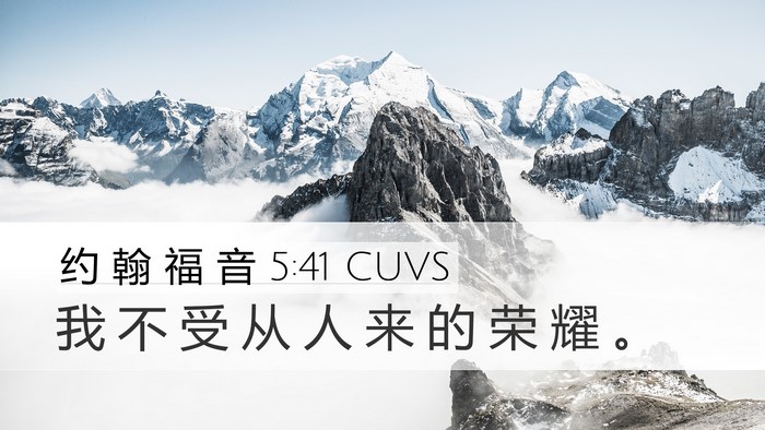约 翰 福 音 5:41 CUVS Bible Verse Image