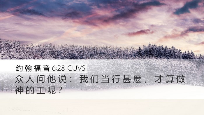 约 翰 福 音 6:28 CUVS Bible Verse Image