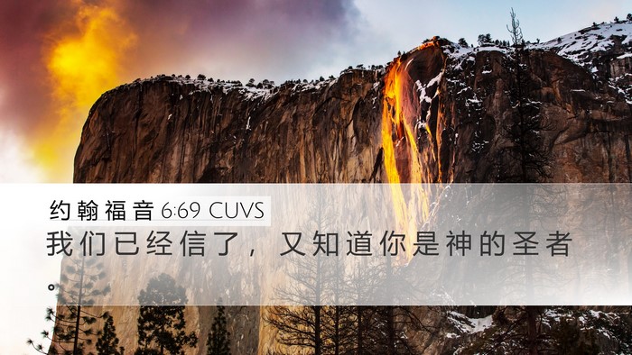 约 翰 福 音 6:69 CUVS Bible Verse Image