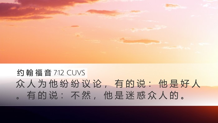 约 翰 福 音 7:12 CUVS Bible Verse Image