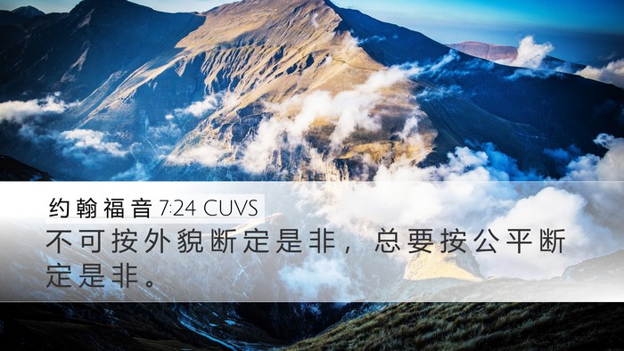 约 翰 福 音 7:24 CUVS Bible Verse Image