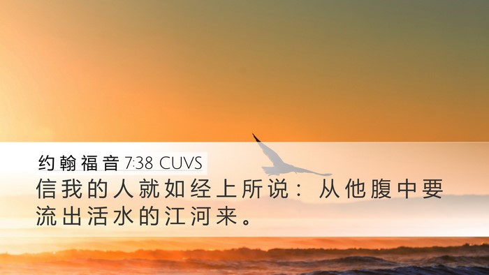 约 翰 福 音 7:38 CUVS Bible Verse Image