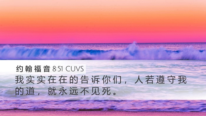 约 翰 福 音 8:51 CUVS Bible Verse Image