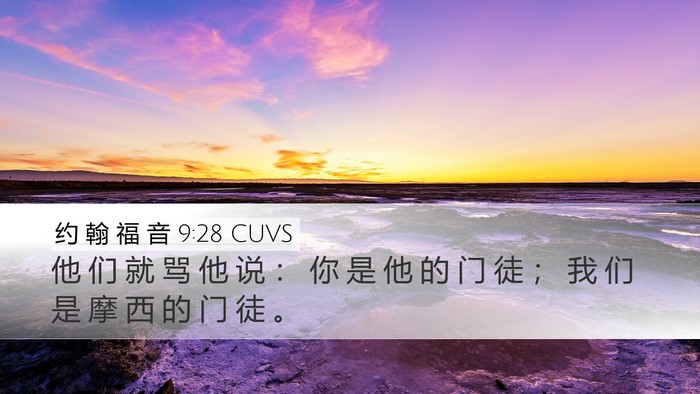 约 翰 福 音 9:28 CUVS Bible Verse Image