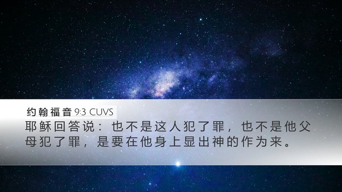 约 翰 福 音 9:3 CUVS Bible Verse Image