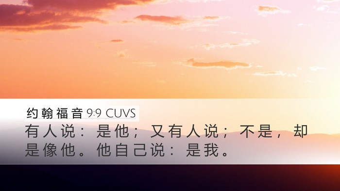 约 翰 福 音 9:9 CUVS Desktop Wallpaper - 有 人 说 ： 是 他 ； 又 有 人 说 ； - Desktop Bible Verse Wallpaper