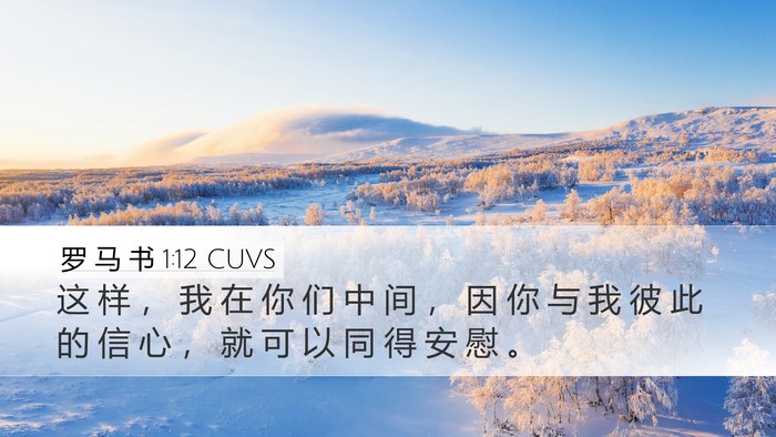 罗 马 书 1:12 CUVS Bible Verse Image