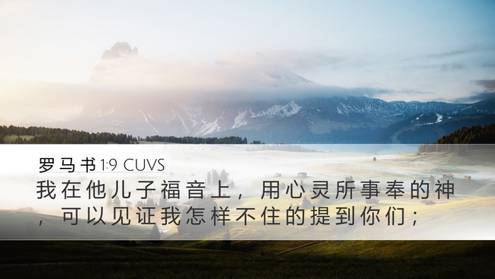 罗 马 书 1:9 CUVS Bible Verse Image
