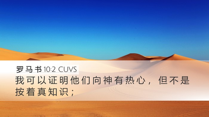 罗 马 书 10:2 CUVS Bible Verse Image
