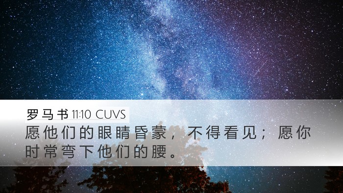 罗 马 书 11:10 CUVS Bible Verse Image