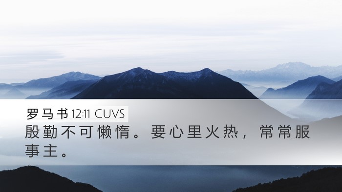 罗 马 书 12:11 CUVS Bible Verse Image