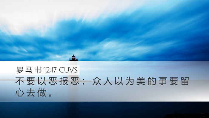 罗 马 书 12:17 CUVS Bible Verse Image
