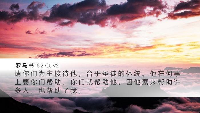 罗 马 书 16:2 CUVS Bible Verse Image