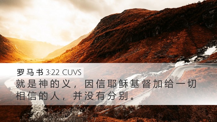 罗 马 书 3:22 CUVS Bible Verse Image